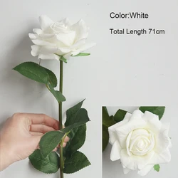 4Pc Feel Moisturizing Big Rose Artificial Flowers Latex Real Touch Roses Flowers Wedding Decor  Bridal Bouquet Home Decor Floral