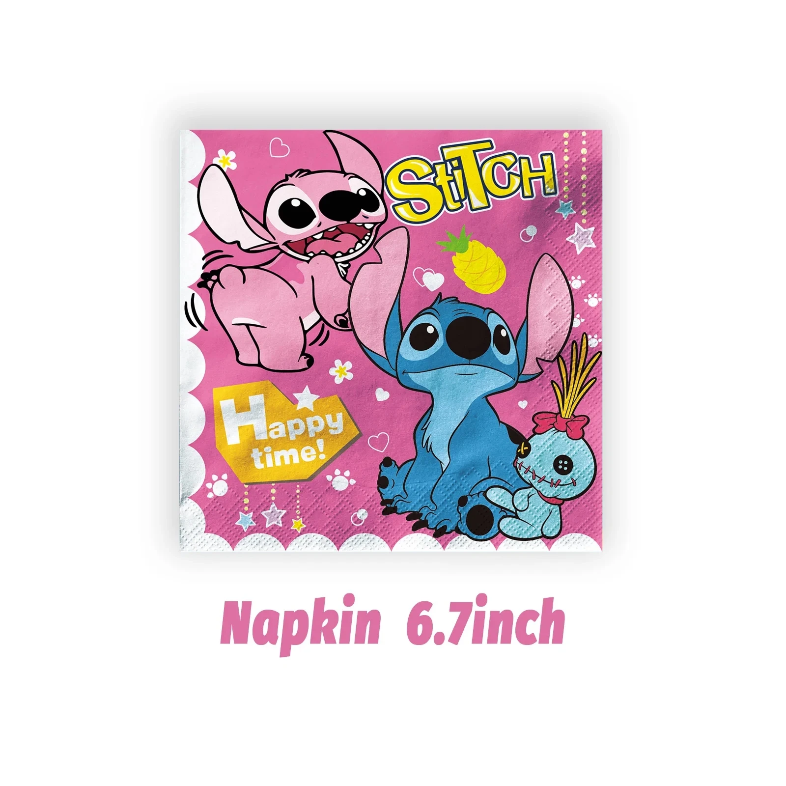 Nieuwe Roze Stitch Verjaardagsfeestje Decoratie Jongen Meisje Zoals Servies Set Papieren Bekers Borden Tafelkleed Ballonnen Baby Douche Benodigdheden