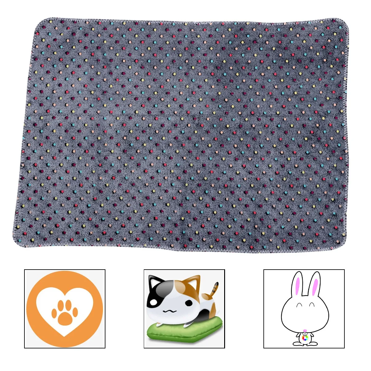 

Плед для домашних животных из кораллового флиса: теплый коврик для сна для собак и кошек, для клеток, будок, путешествий на машине, зимнего использования дома, удобное покрывало для лежанки.