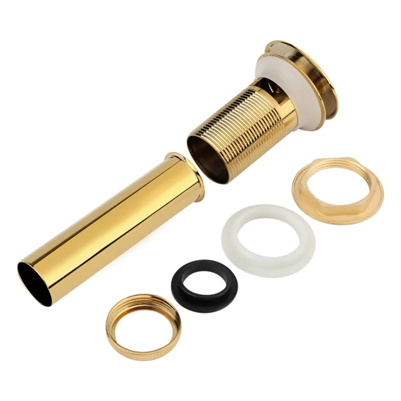 حوض المطبخ والحمام، سدادة تصريف منبثقة من النحاس الصلب مع فتحة تجاوز ذهبية