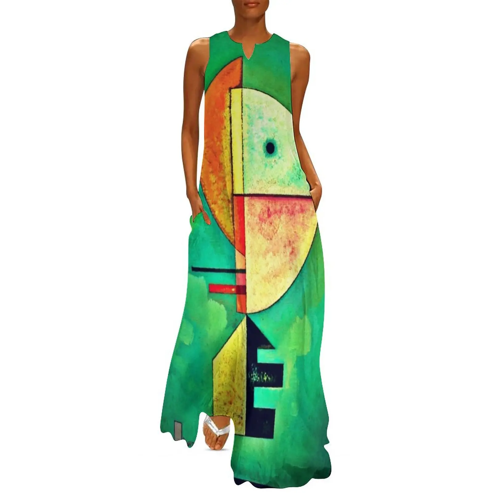 

Upward by Vasily kandinsky Kandinsky's Abstract Art Long Dress Bride dresses elegant dress Dress