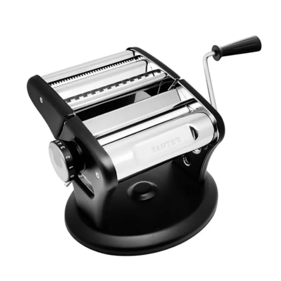 

Fante's Supreme Pasta Maker Compact Manual Noodle Press Machine with Non-Slip Suction Base for Fresh Homemade Pasta Ravioli Sin