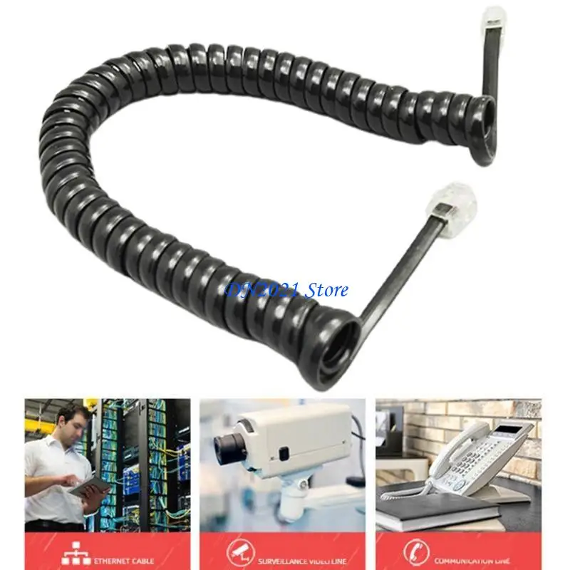 F3KE Telephone Phone Handset Cable Cord, Coiled 6 Feet coiled Landline Phone Handset Cable Cord RJ9 4P4C