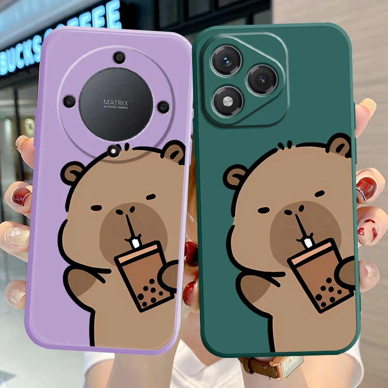 Coque de téléphone Capybara mignonne de dessin animé, étui souple pour Honor X8a X7b X9a X9C X7d X9D X7a X8b X9b X5c