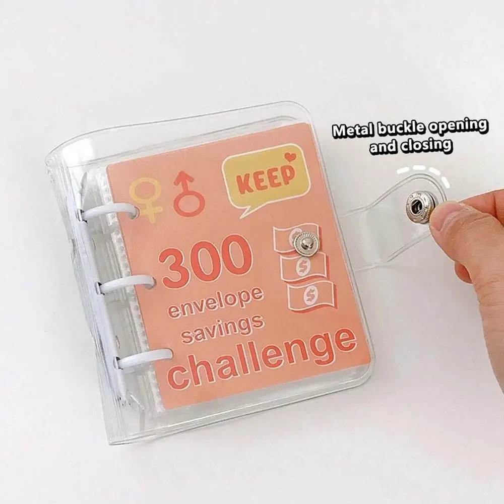 

Cash Budget Storage Book Money Saving Binder $150/300/500/1000 Waterproof Envelope Savings Challenge Tear Resistant