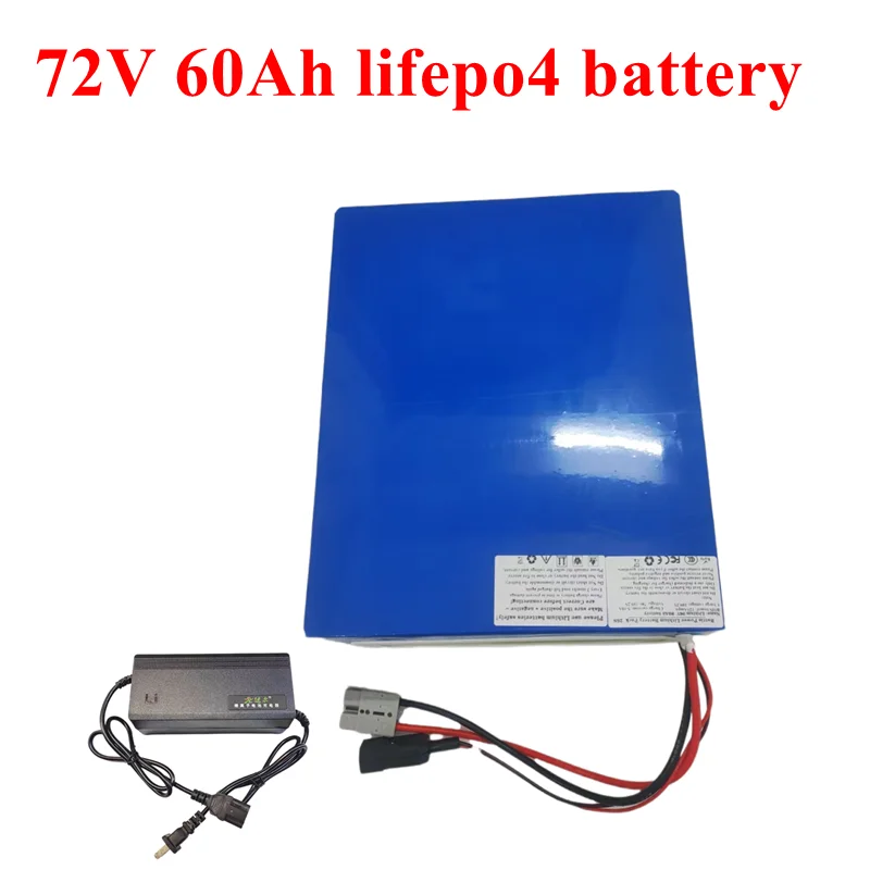 lithium 72V 60Ah lifepo4 battery pack BMS 24S 76.8V deep cycle for 5000W 3500W Golf carts, small two-wheeled vehicles