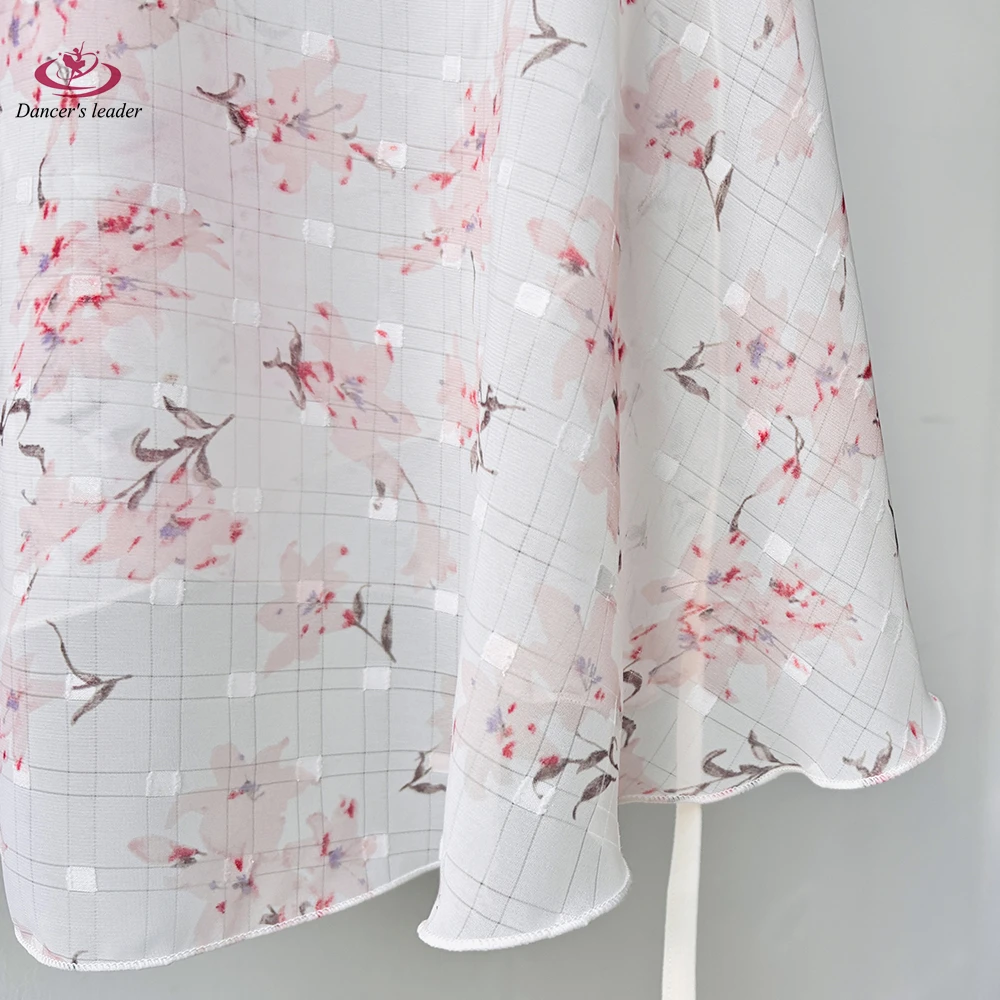 تنورة باليه بأربطة، تنورة رقص نسائية بيضاء زهرية وردية، تنورة ممارسة الجمباز، ملابس نسائية للبالغين، تنورة غنائية