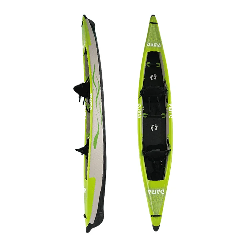 14FT 2-Person Inflatable PVC Kayak, Customizable Drop Stitch Fishing Boat (Repair Kit) 2025