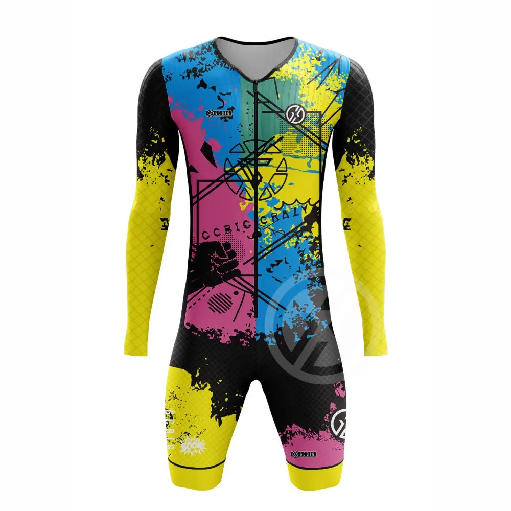 

Short Sleeves Triathlon Jersey Suit for Men Bike Kit Cycling Tri Sets Speed Suit Jumpsuit Ciclismo HighQuality Swimming Skinsuit
