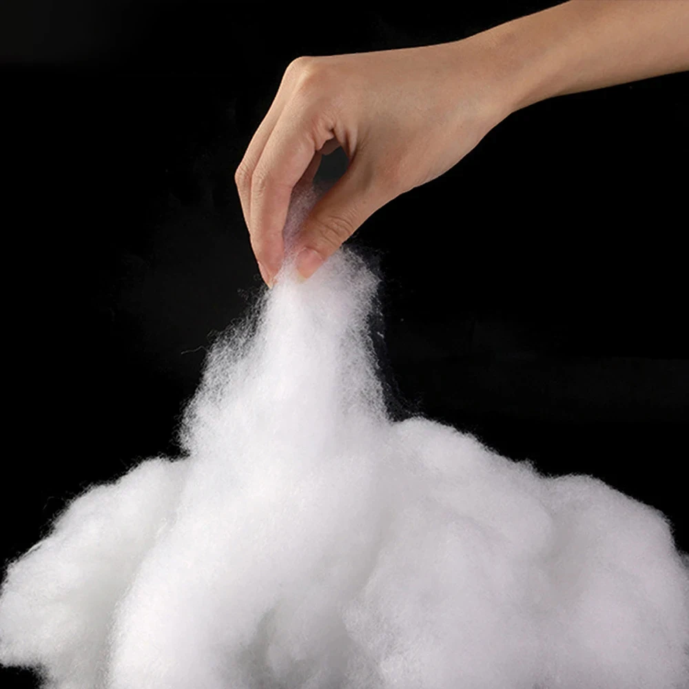 1kg Eco-Friendly 3D Hollow PP Cotton Filling, High-Elasticity for Pillows, Plush Toys, and Sofa Cushions