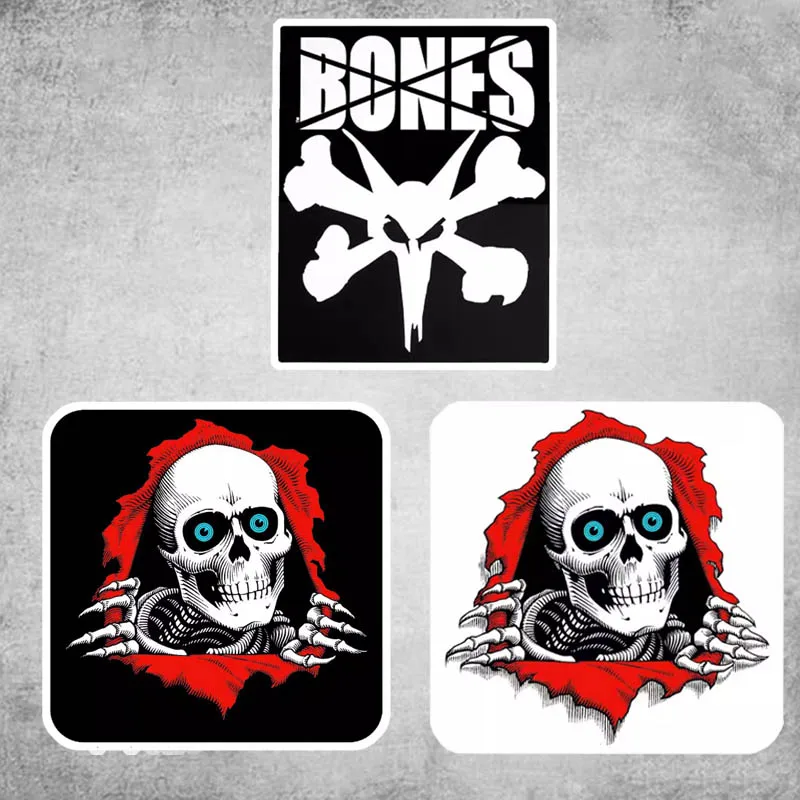 

Oldschool Skeleton Skull Skateboard Stickers Waterproof Matte Decals for Car Helmet Laptop Guitar Suitcase Fridge Decoration