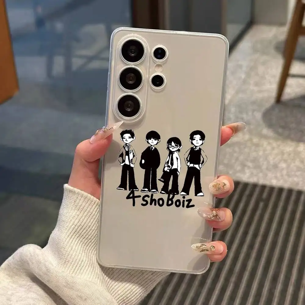 LNGSHOT Hip-hop  Phone Case Transparent Silicone Soft For Samsung S25,S24,S21,S22,S23,S30,Ultra,S20,Plus,Fe