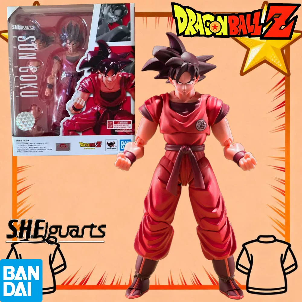 

100% подлинные в наличии Bandai S.H.Figuarts Dragon Ball Z Son Goku (Kaio-ken - 180 000 Battle Power -) Коллекция фигурок
