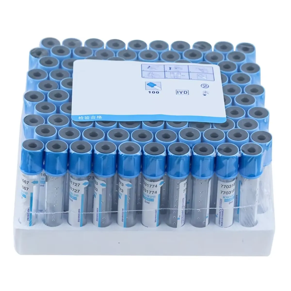 ABNH Sterile Vacuum Tube Buffered Sodium Citrate 1:9 Blood Collection Coagulation Tubes Plastic Tube Lab Supplies 100pcs 5ml