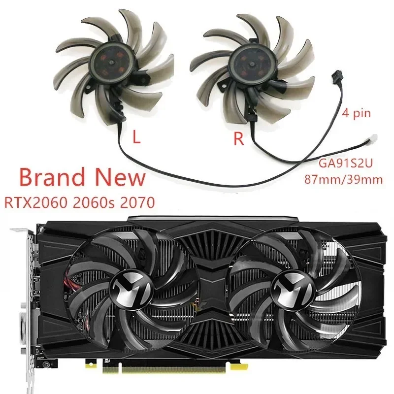 New GA91S2U 87mm Computer Graphics Video Card GPU Cooling Fan for EMTEK/PALIT RTX2060 2060. S 2070 BRAZIL