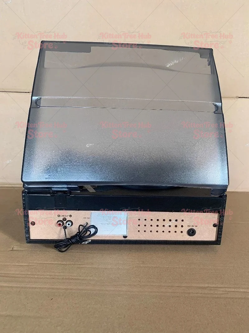 Brand new European antique vinyl record player, gramophone, two-way Bluetooth, wooden box, radio speaker, aux headphone jack