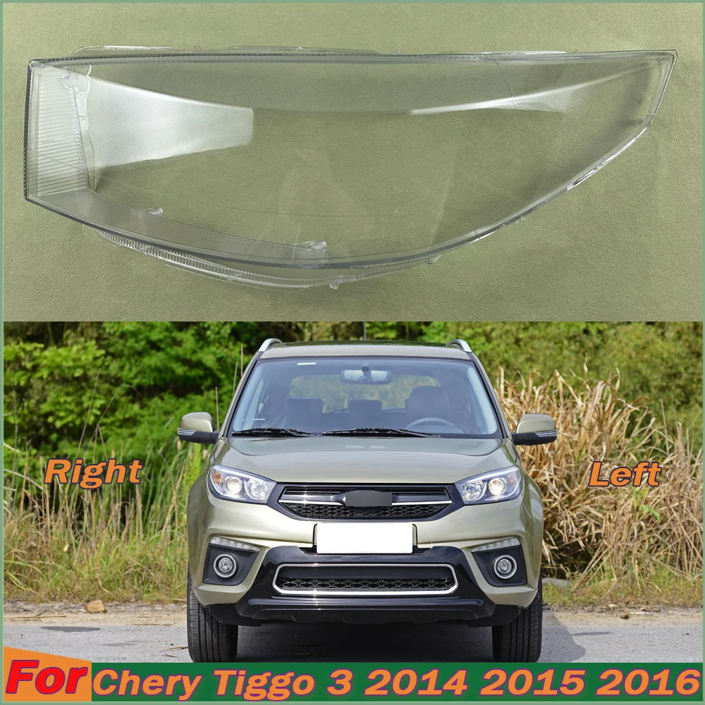 

For Chery Tiggo 3 2014 2015 2016 Headlamp Cover Headlight Transparent Lens Lamp Shell Plexiglass Replace Original Lampshade