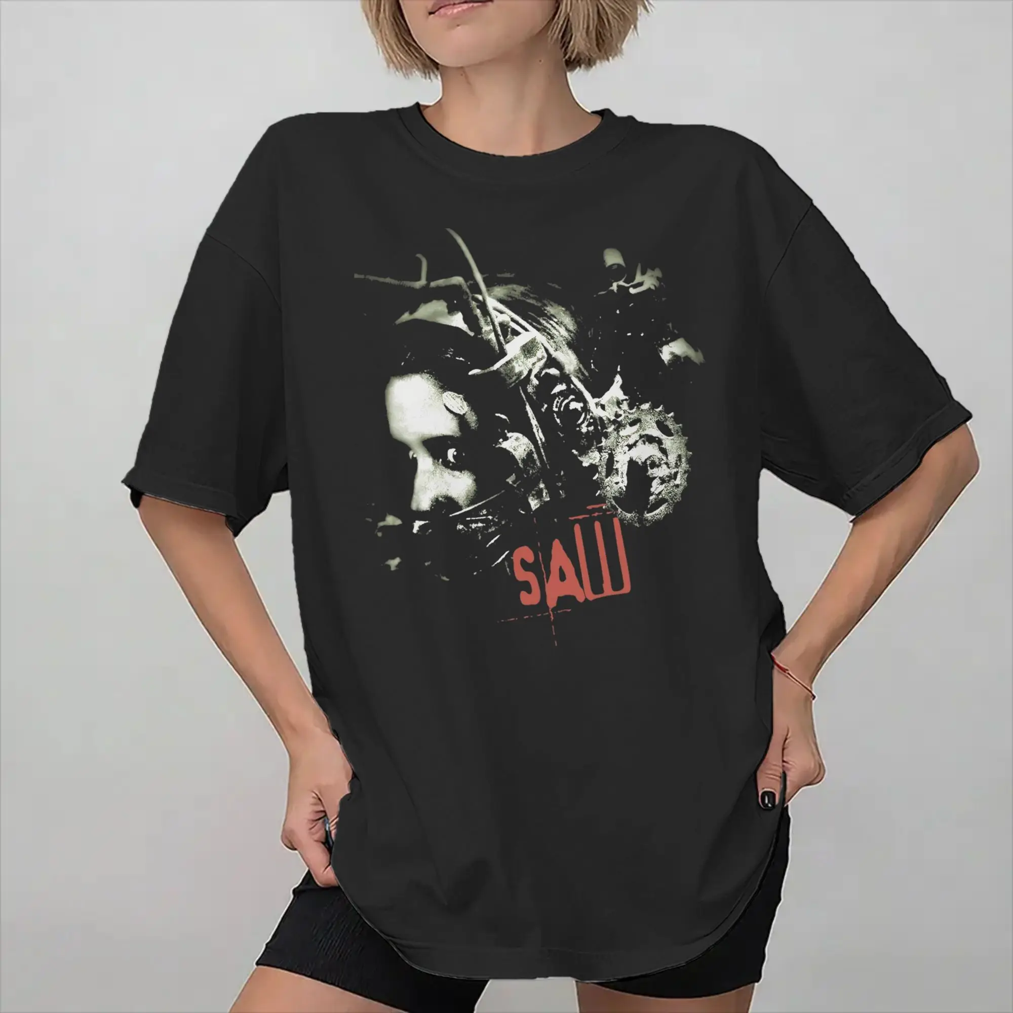 Men Women New Arrival Saw Horror Movie  Tee T Shirt Pure Cotton  T-shirts Clothing