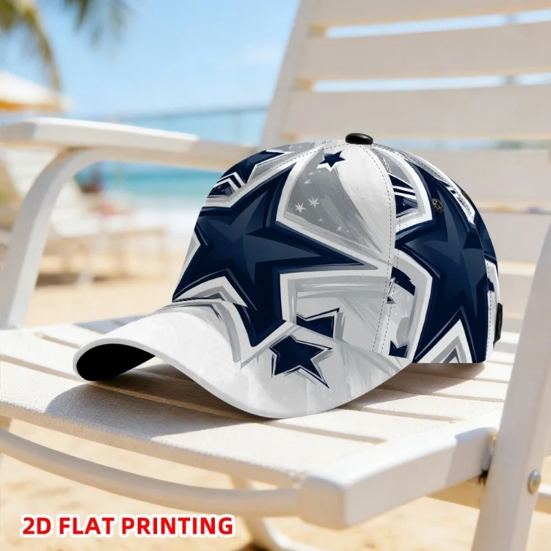 Blue Star design printed classic baseball cap - lightweight and adjustable, perfect for everyday casual wear. It's an ideal gift