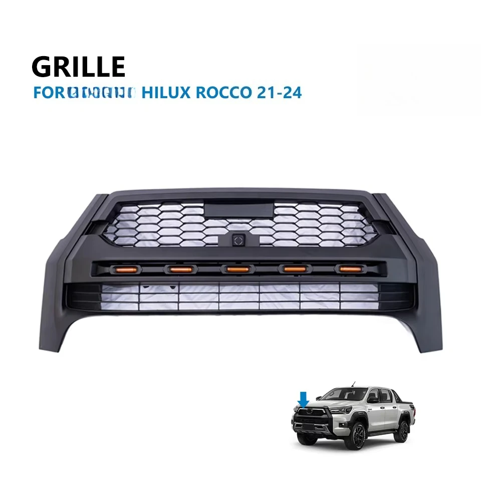 Low Price Car Front Bumper Grills Car Grille for Hilux Revo Rocco 2021 2022 2023 2024