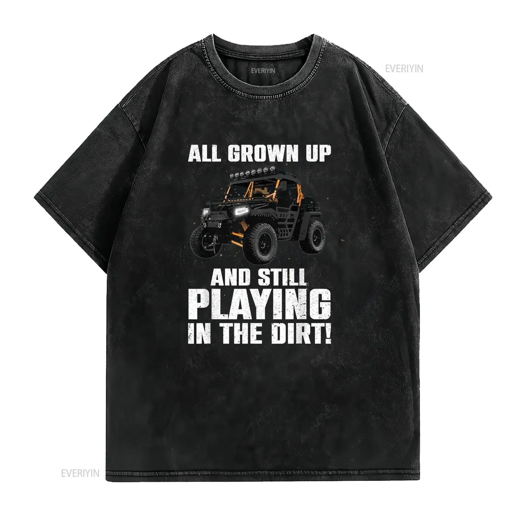 Cute Side By Art For Offroad Mudding SxS UTV T Shirt vintage Washed fashion designer clothes Stylish Versatile Slightly Soft