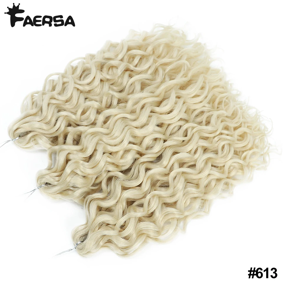 Tief gewelltes Twist-Häkelhaar, Afro-Locken, Wasserwellen-Häkelzöpfe, synthetische lockige Flechten-Haarverlängerungen für Frauen, 45,7–61 cm – Detail 19