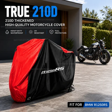 For BMW R1250RS 2019-2026 210D Motorcycle Cover Waterproof Oxford Fabric All Season Dustproof UV Protection Moto Rain Cover