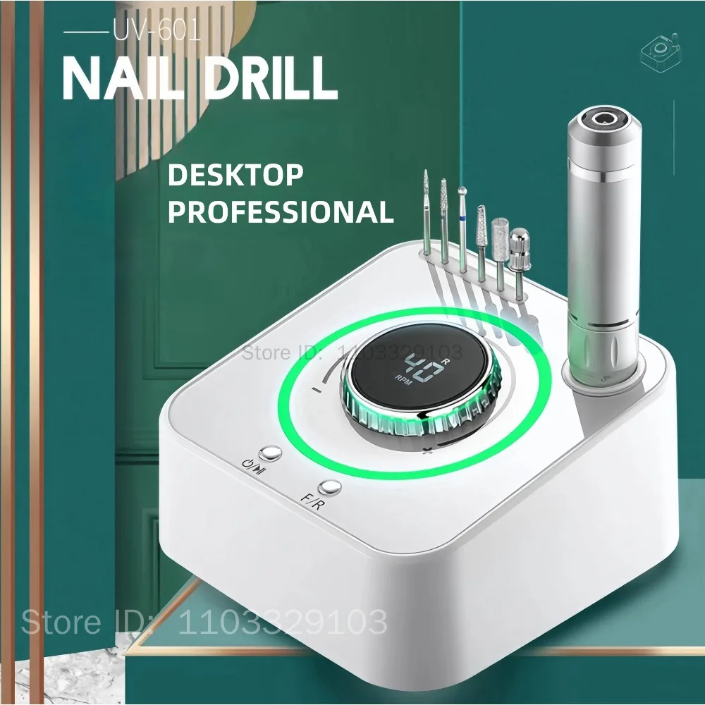 40000 RPM nagelboor manicuremachine met LCD-scherm nagelboor elektrisch apparaat voor gel verwijder pedicure nail art-apparatuur