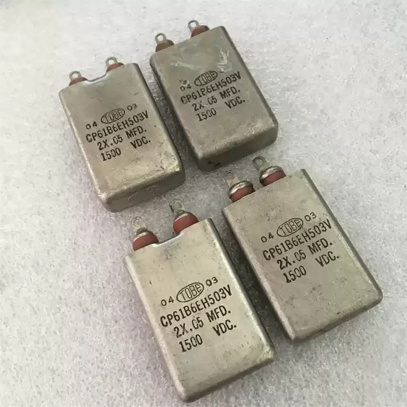 Antique American TOBE 2 × 0.05UF generation 0.047UF 1500V copper shell gallbladder coupling oil immersed capacitor