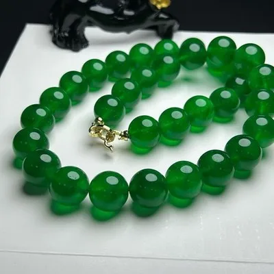 AAA Real Natural Ice Green Myanmar Beads Jade jadeite Necklaces & Pendants