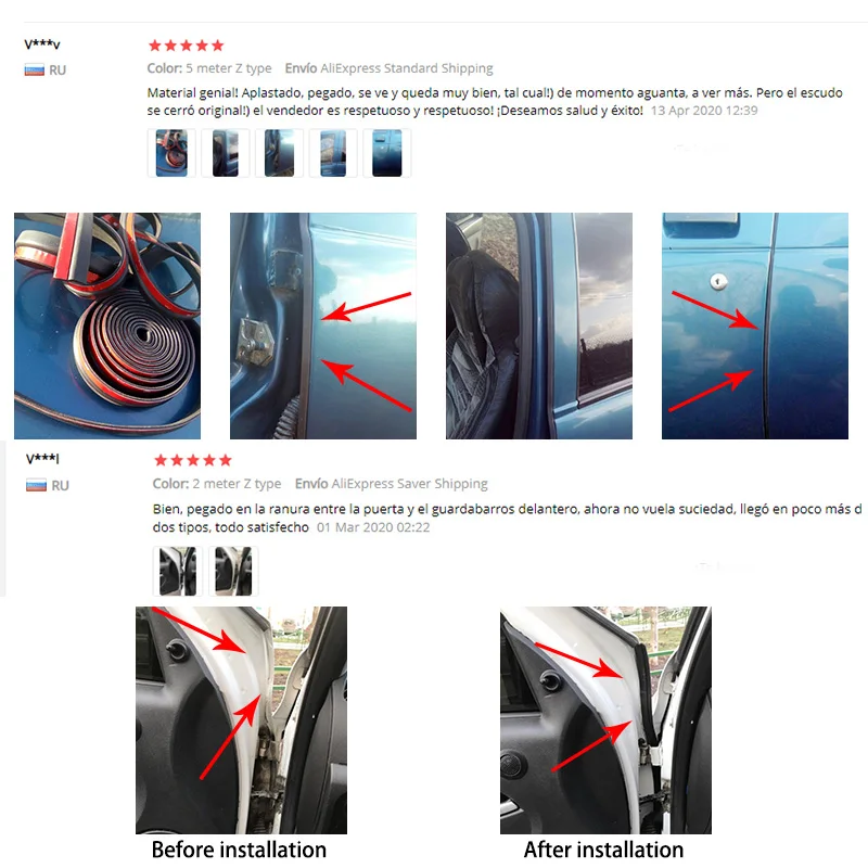Car Door Seal Z Type Weatherstrip Noise Insulation Sealing Rubber Strip Trim Auto Rubber Seals Z Shaped Seal Rubber Door