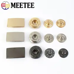 10/30Sets Meetee Metal Press Studs Snap Fastener Buttons for DIY Sewing Bags Garment Coat Down Jacket Leather Craft Accessories