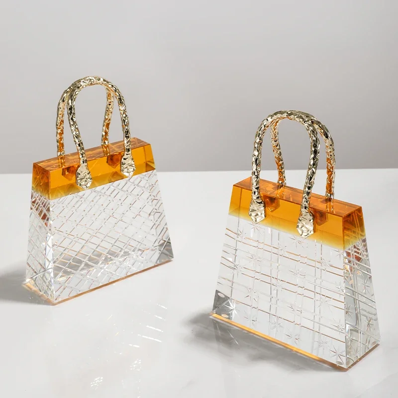 Light Luxury and Elegant Handbag Crystal Decoration Study Bedroom Hotel Crafts Ladies Decoration