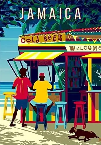 Retro Vintage Jamaica Caribbean Metal Tin Sign Home Bar Cafe Retaurant Wall Decor Signs 12x8inch sign
