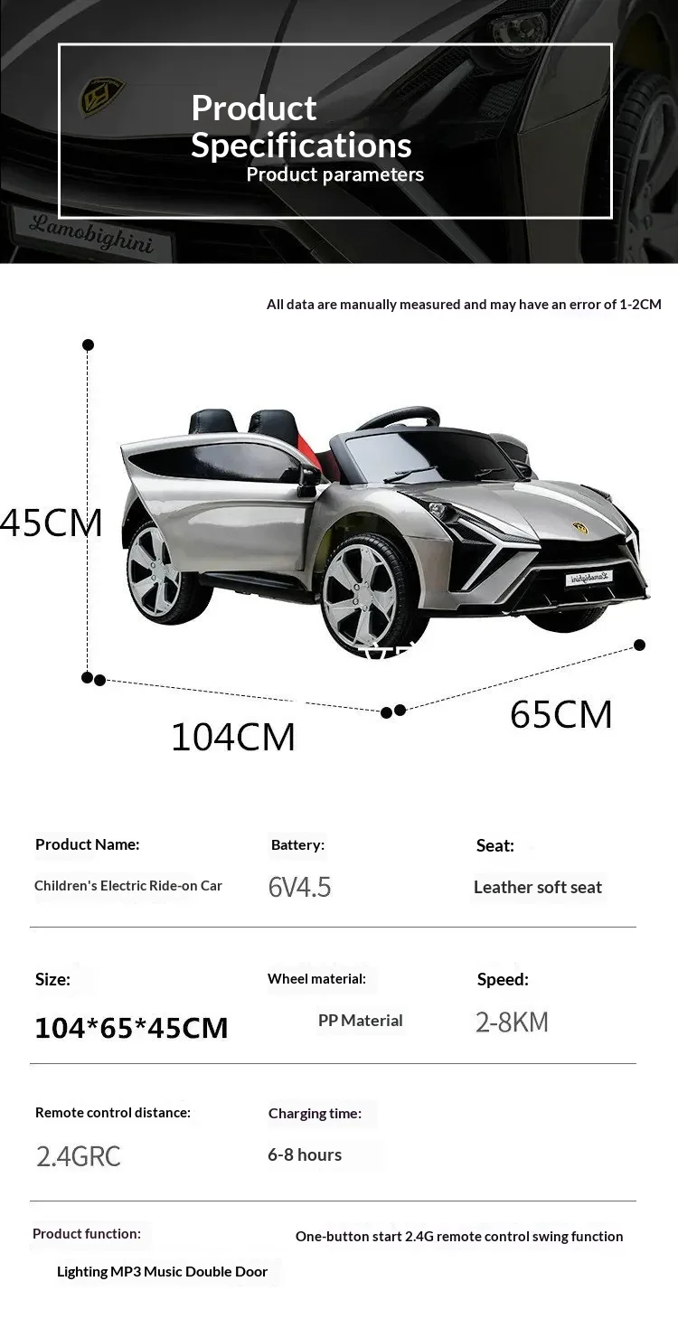 Children's Electric Vehicle Ride On Four Wheeled Remote Control Sports Baby Rocking Toy Car