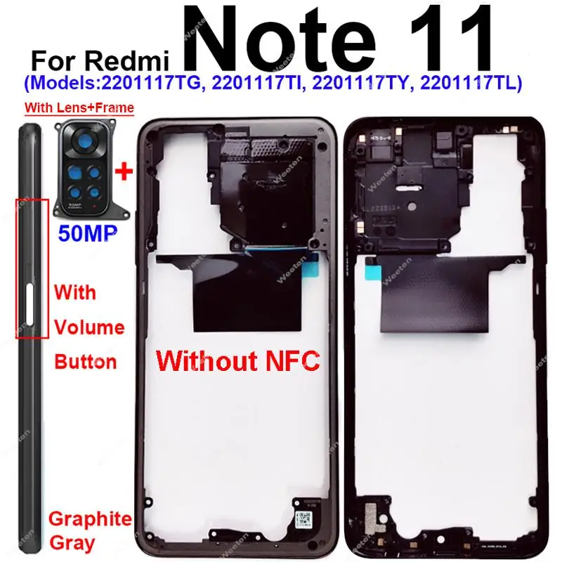 Xiaomi Redmi Note 11 11S Frame Case with/without NFC