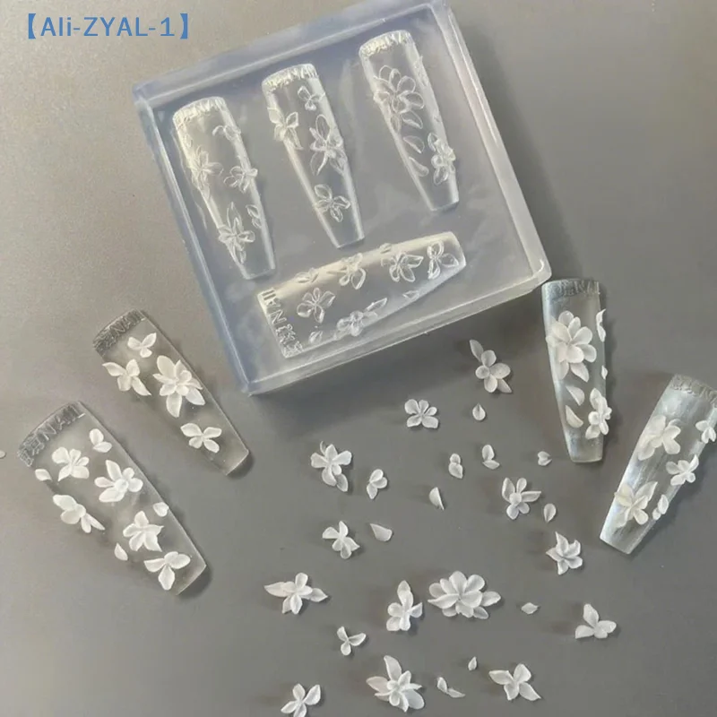 【ZYAL-1】3D-Blumen-Nagelform DIY Silikon-Nagelwerkzeuge Blütenblatt-Nageldesign Harzformen Maniküre-Design