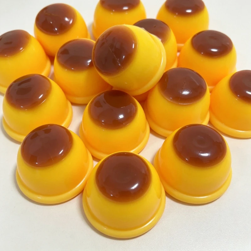 Crispy Sound Caramel Pudding Squeeze Ball Handmade DIY Non Rebound Squishy Toy Stress Relief Decompression for Toy Holiday Gift