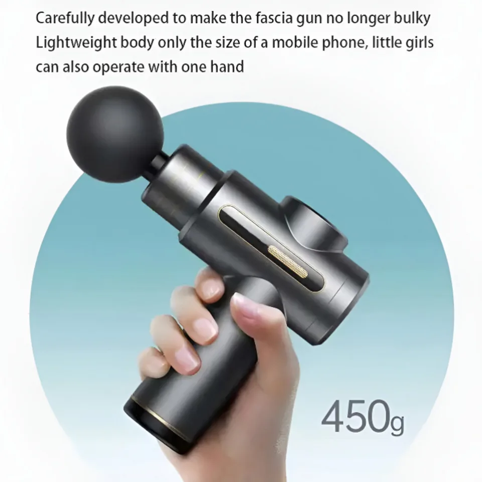 

Portable Fascia Gun Deep Tissue Wireles Massage Gun Lightweight Adjustable Speed Whole Body Massage Equipment Neck Body Massager