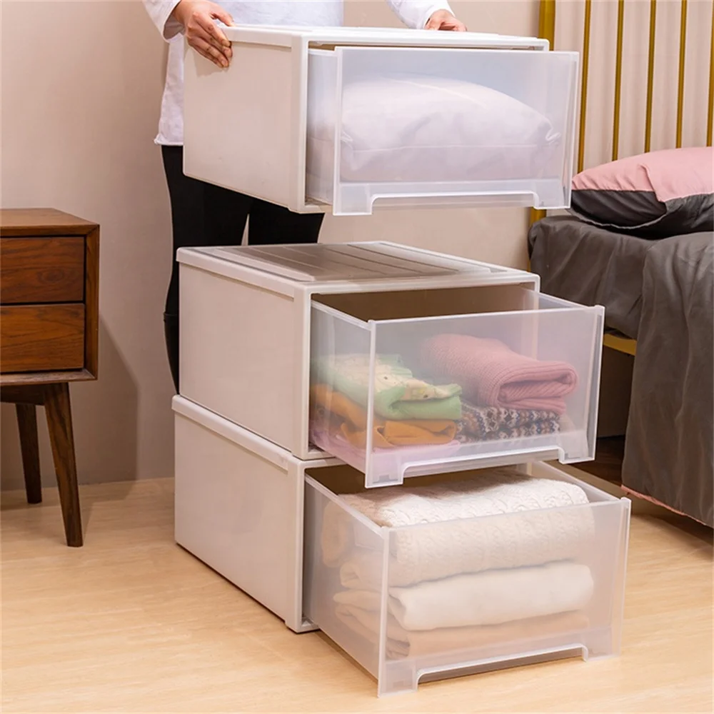 

Stackable Plastic Storage Drawers Wheels Cabinet