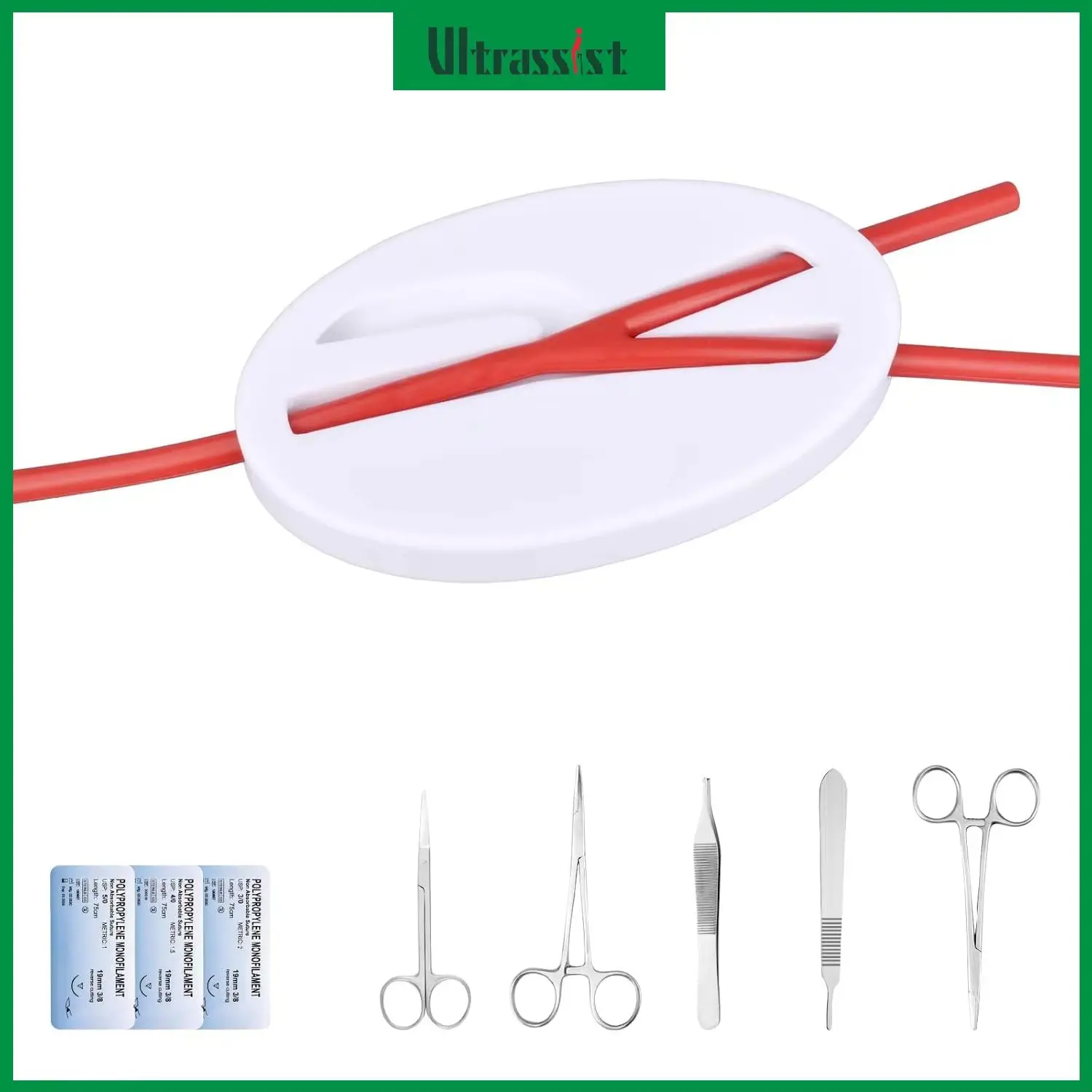 Ultrassist Vascular Anastomosis Suture Training Kit Includes Vascular Suture Plactice Materials for Medical Students Education