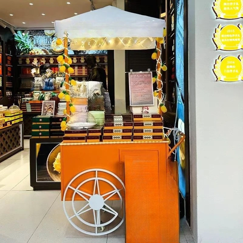Customizable wrought iron float creative ground marketing promotion table mobile truck