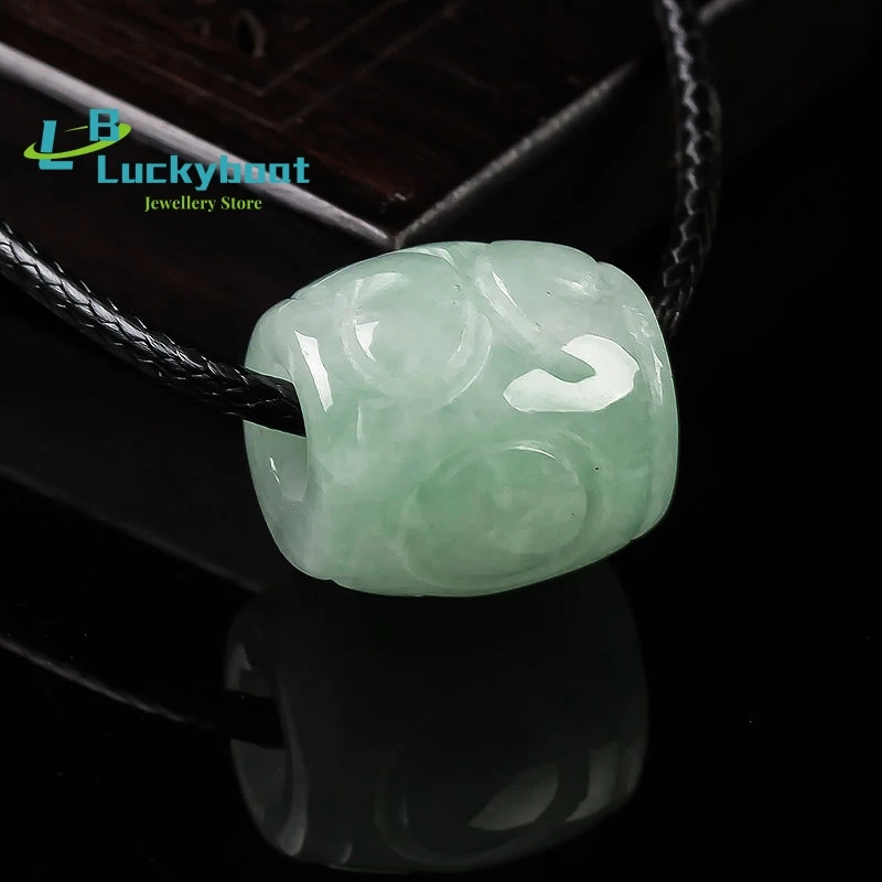 Burma Jade Jade Passepartout Transfer Pearl Jade Pendant Lanyard Real Jade Pendant Necklace Jade Pendant Jade Bead