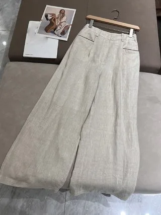 2024 Women's Clothing Fashion breathable wide leg pants Spring Summer New 55