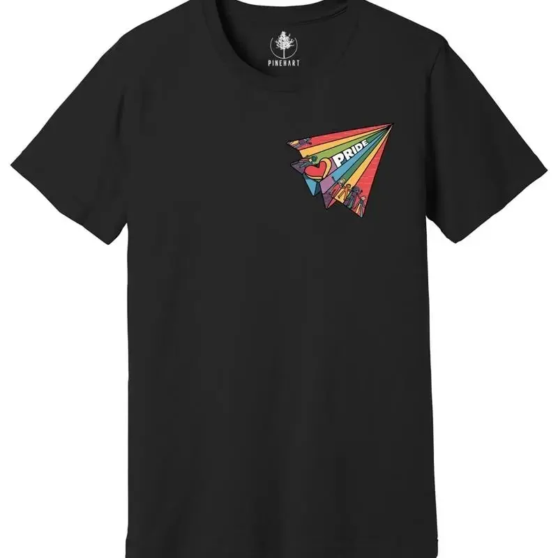 Pocket LGBT Shirt, Pride Paper Plane, LGBT Flag Shirt, Bisexual Shirt, Straight