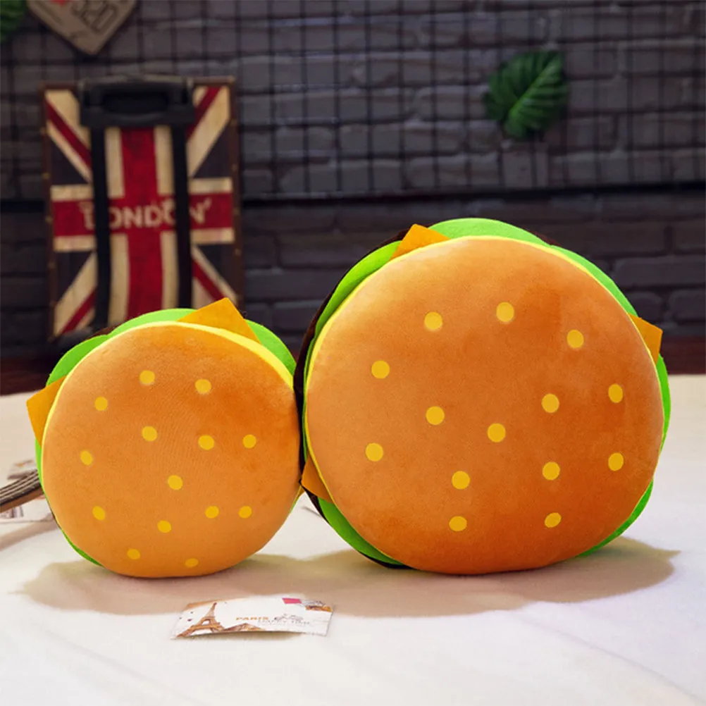 

30Cm Burger Shaped Decorative Pillow Soft Comfortable Premium Filling for Sofa Bedroom Car Office Coffee Shop Home Gift Creative