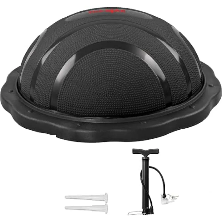 Heim-Fitness-Pilates-Balance-Trainer: 880LBS Halbkugel aus rutschfestem TPE-Material in Schwarz verbessert die Stabilität und die Kernkraft für ein umfassendes Training.