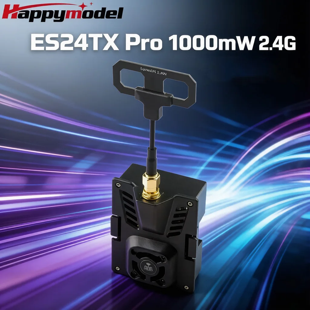 HappyModel ES24TX Pro 1000mW 2.4G ExpressLRS ELRS Micro TX Module with Cooling Fan RGB LED Module for RC Airplane FPV Drone
