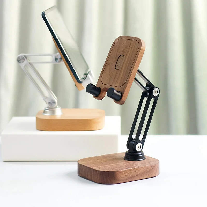 Aluminum alloy foldable, drama watching mobile phone tablet holder, wireless charging model