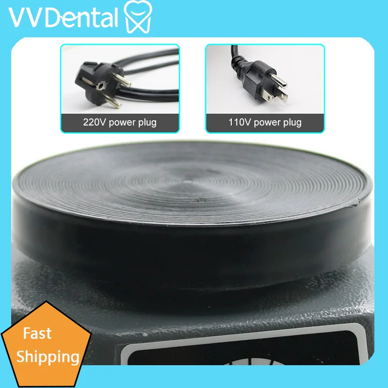 4'' Dental Plaster Vibrator Gypsum Shaker with Variable Intensity Small Dental Lab Equipment Vibration Table for Dental Products